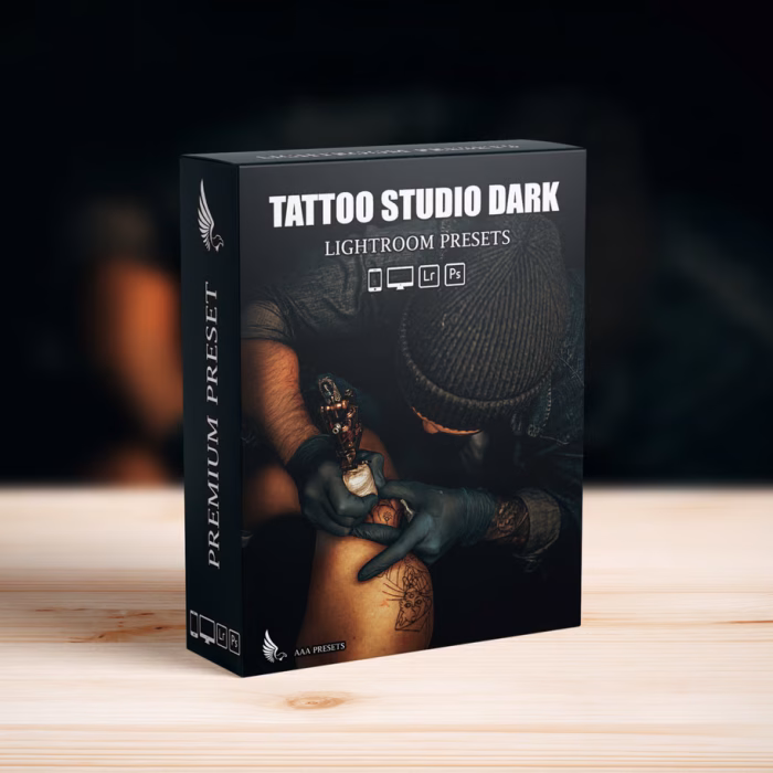 AI Tattoo Studio Dark Lightroom Presets