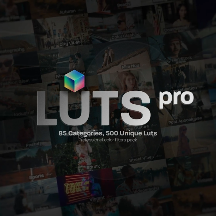 LUTs Pro: Professional Color Grading Pack with 500 LUTs For Final Cut Pro